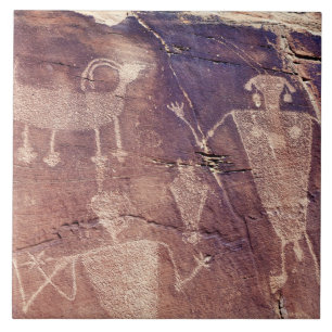 Southwest Petroglyph Ceramic Tile