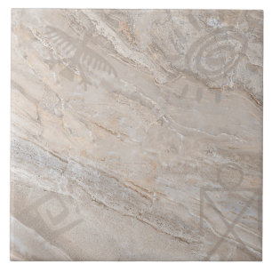 Southwest Petroglyph Native American Ceramic Tile
