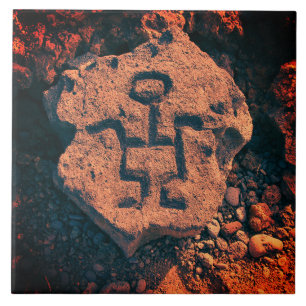 Southwest Petroglyph Prehistoric Art Ceramic Tile
