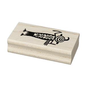 Southwest Petroglyph Shaman Rubber Stamp