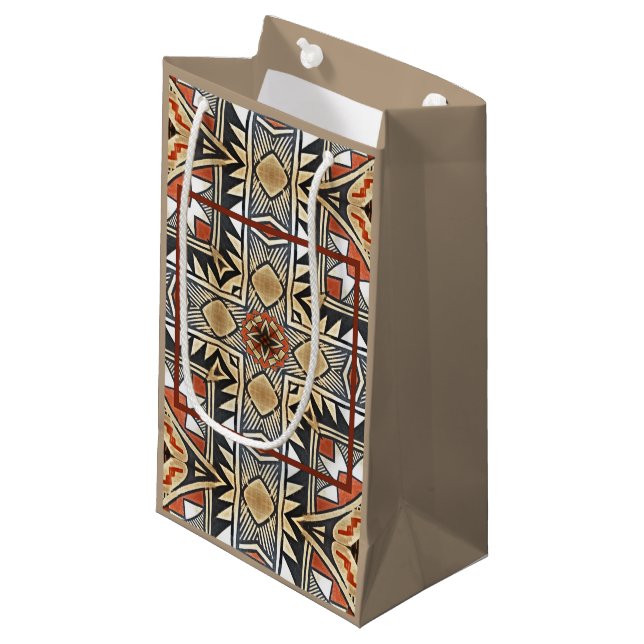 Southwest Pottery Art Abstract Gift Bag (Front Angled)