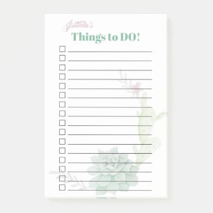 Southwest Prickly Pear Cactus Things to Do Post-it Notes