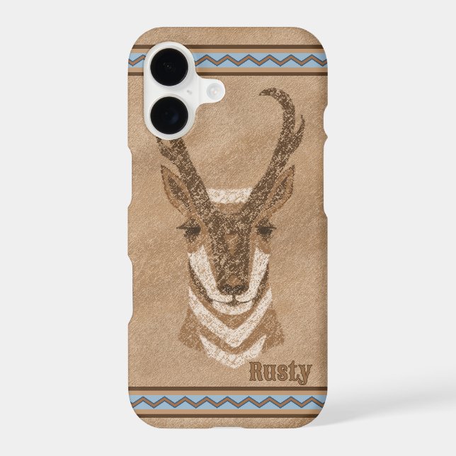 Southwest Pronghorn Antelope Head Personalized (Back)