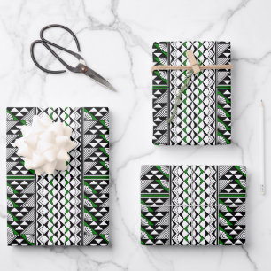 Southwest Rain and Sun in Green Wrapping Paper Sheet