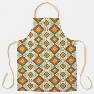 Southwest Retro Pop Art Diamonds Pattern  Apron