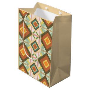 Southwest Retro Pop Art Diamonds Pattern Medium Gift Bag