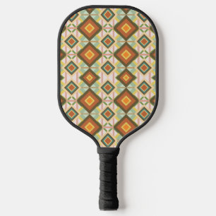 Southwest Retro Pop Art Diamonds Patterned  Pickleball Paddle