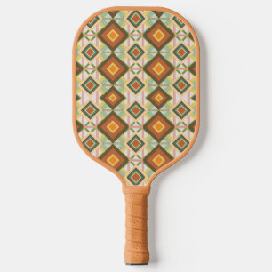Southwest Retro Pop Art Diamonds Patterned  Pickleball Paddle