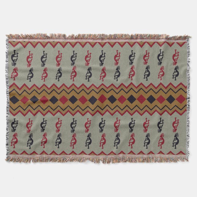 Southwest Retro Throw Blanket (Front)