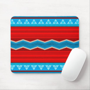 Southwest River Canyon Geometric Red Turquoise Mouse Mat