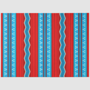 Southwest River Canyon Geometric Red Turquoise Tissue Paper