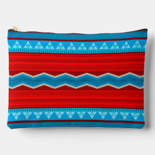 Southwest River Canyon Red and Turquoise Large Accessory Pouch