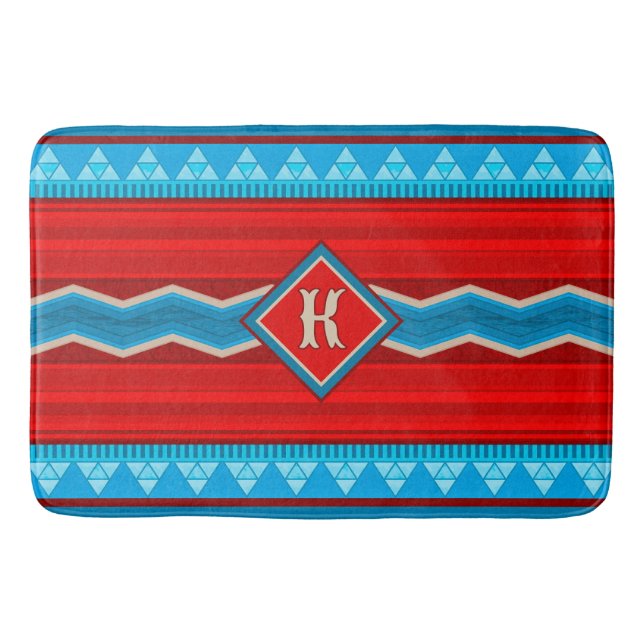 Southwest River Canyon Red Turquoise Personalised Bath Mat (Front)