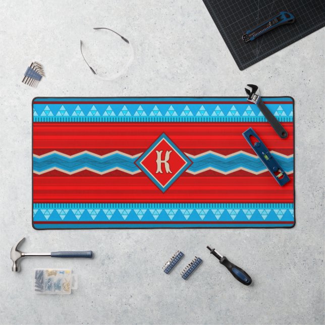 Southwest River Canyon Red Turquoise Personalised Desk Mat (Workstation)