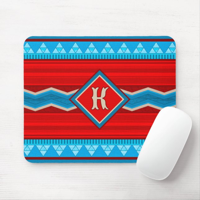 Southwest River Canyon Red Turquoise Personalised Mouse Mat (With Mouse)