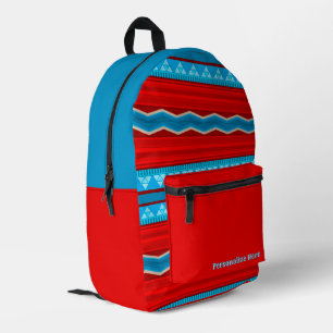 Southwest River Canyon Red Turquoise Personalised Printed Backpack