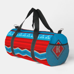 Southwest River Red Turquoise Sm Personalised Duffle Bag
