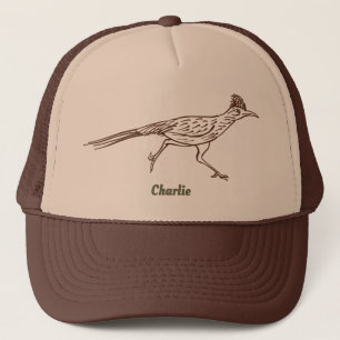 Southwest Roadrunner Bird Drawing Personalized Trucker Hat
