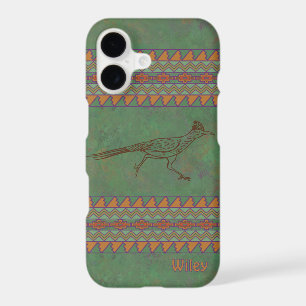 Southwest Roadrunner Green Geometric Personalized