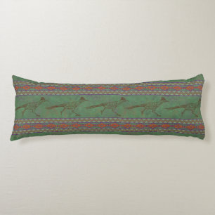 Southwest Roadrunner Sagebrush Green Body Pillow