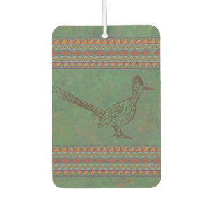 Southwest Roadrunner Sagebrush Green Geometric Car Air Freshener