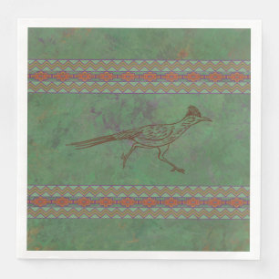 Southwest Roadrunner Sagebrush Green Napkin