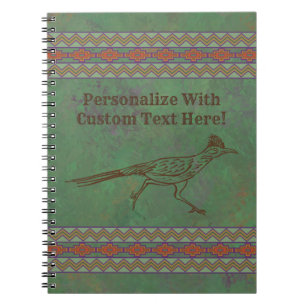 Southwest Roadrunner Sagebrush Green Notebook