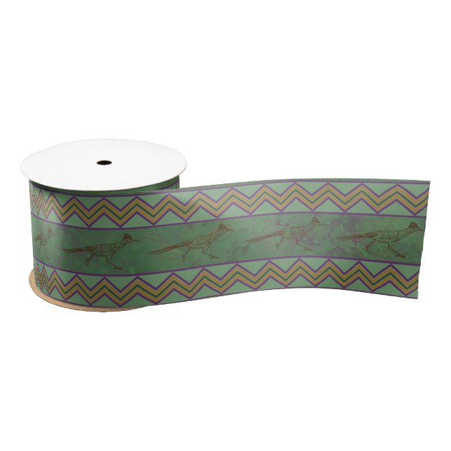 Southwest Roadrunner Sagebrush Green Satin Ribbon (Spool)