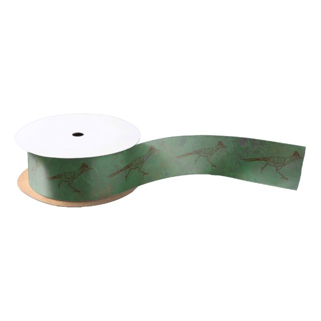 Southwest Roadrunner Sagebrush Green Satin Ribbon (Spool)