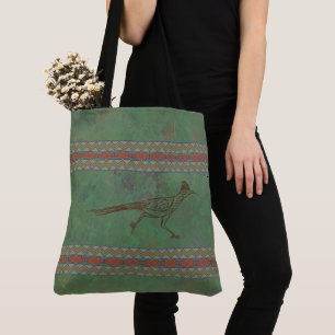 Southwest Roadrunner Sagebrush Green Tote Bag