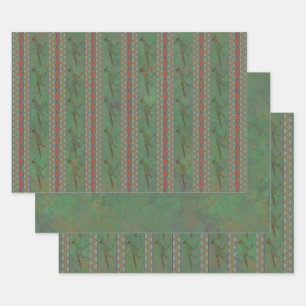 Southwest Roadrunner Sagebrush Green Wrapping Paper Sheet