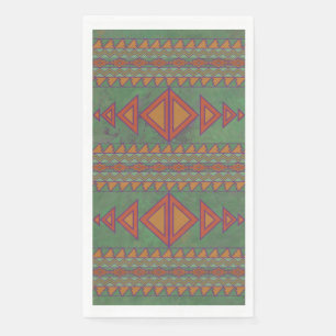 Southwest Sagebrush Green Geometric Design Napkin