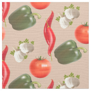 Southwest Salsa - Peppers Chilies Tomato Garlic Fabric