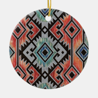 Southwest Silver Ceramic Tree Decoration