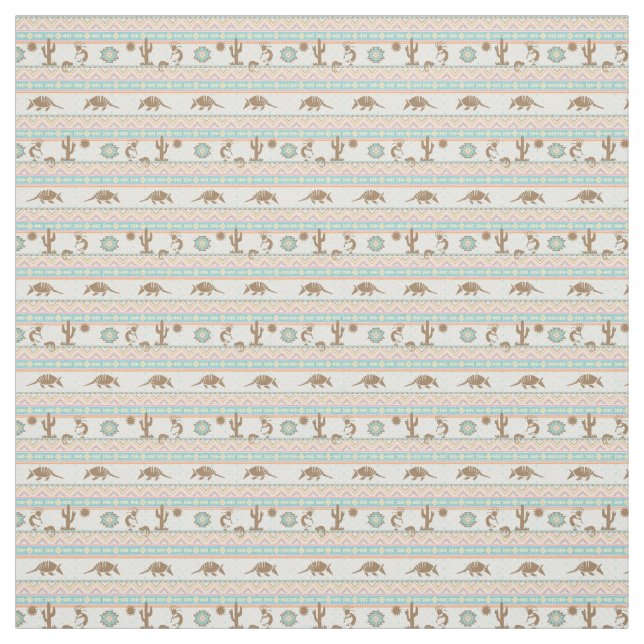 Southwest Soft Pastel Stripes Small Print Fabric (Swatch)