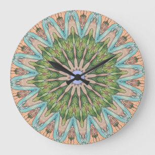 Southwest Stained Glass Kaleidoscope Wall Clock