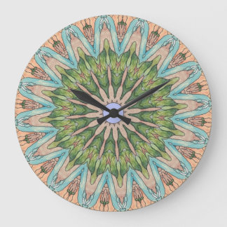 Southwest Stained Glass Kaleidoscope Wall Clock