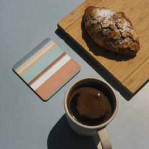 Southwest Striped Blue Terracotta Coaster