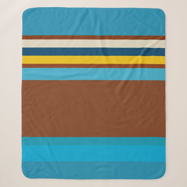 Southwest Stripes 12 Sherpa Blanket (Front)