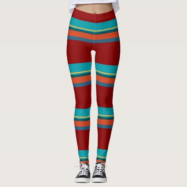 Southwest Stripes 24 Leggings (Front)