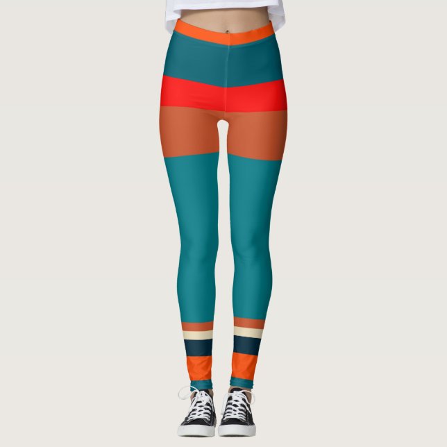 Southwest Stripes 29  Leggings (Front)