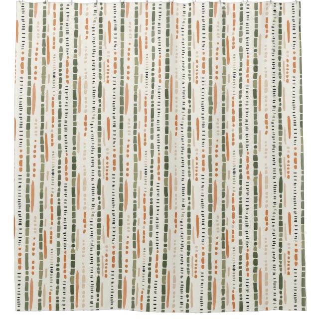 Southwest Stripes Tribal Boho  Shower Curtain (Front)