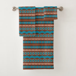 Southwest Style Geometric Cameron Gorge Design Bath Towel Set