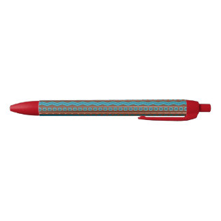 Southwest Style Geometric Cameron Gorge Design Black Ink Pen
