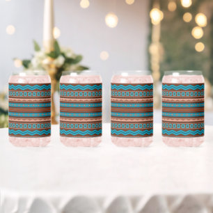 Southwest Style Geometric Cameron Gorge Design Can Glass