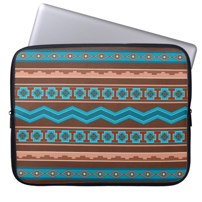 Southwest Style Geometric Cameron Gorge Design Laptop Sleeve (Front)