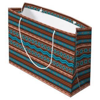 Southwest Style Geometric Cameron Gorge Design Large Gift Bag