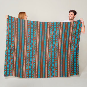 Southwest Style Geometric Cameron Gorge Design Lg Fleece Blanket
