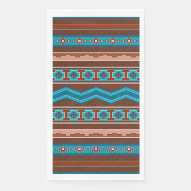 Southwest Style Geometric Cameron Gorge Design Napkin (Front)