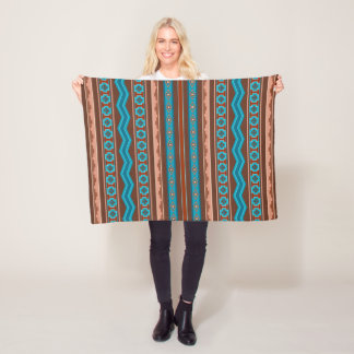 Southwest Style Geometric Cameron Gorge Design Sm Fleece Blanket